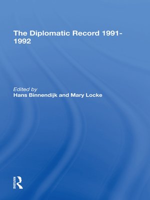 cover image of The Diplomatic Record 1991-1992
